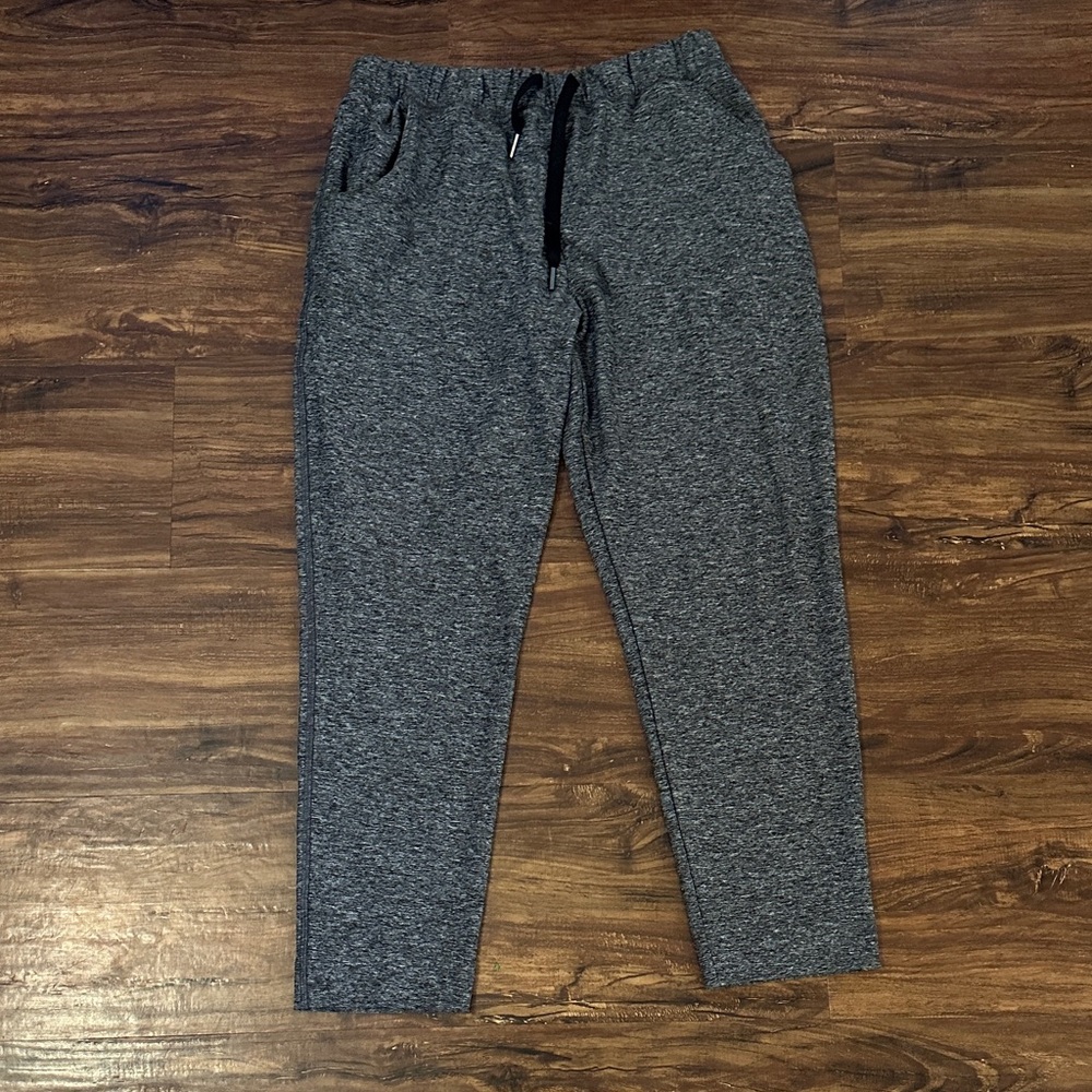 Women's Gray Marled Jogger Pants SMALL